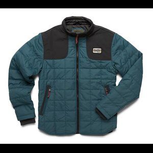 Howler Brothers Men’s Merlin Jacket Zip Puffer Teal Black Grey Blue